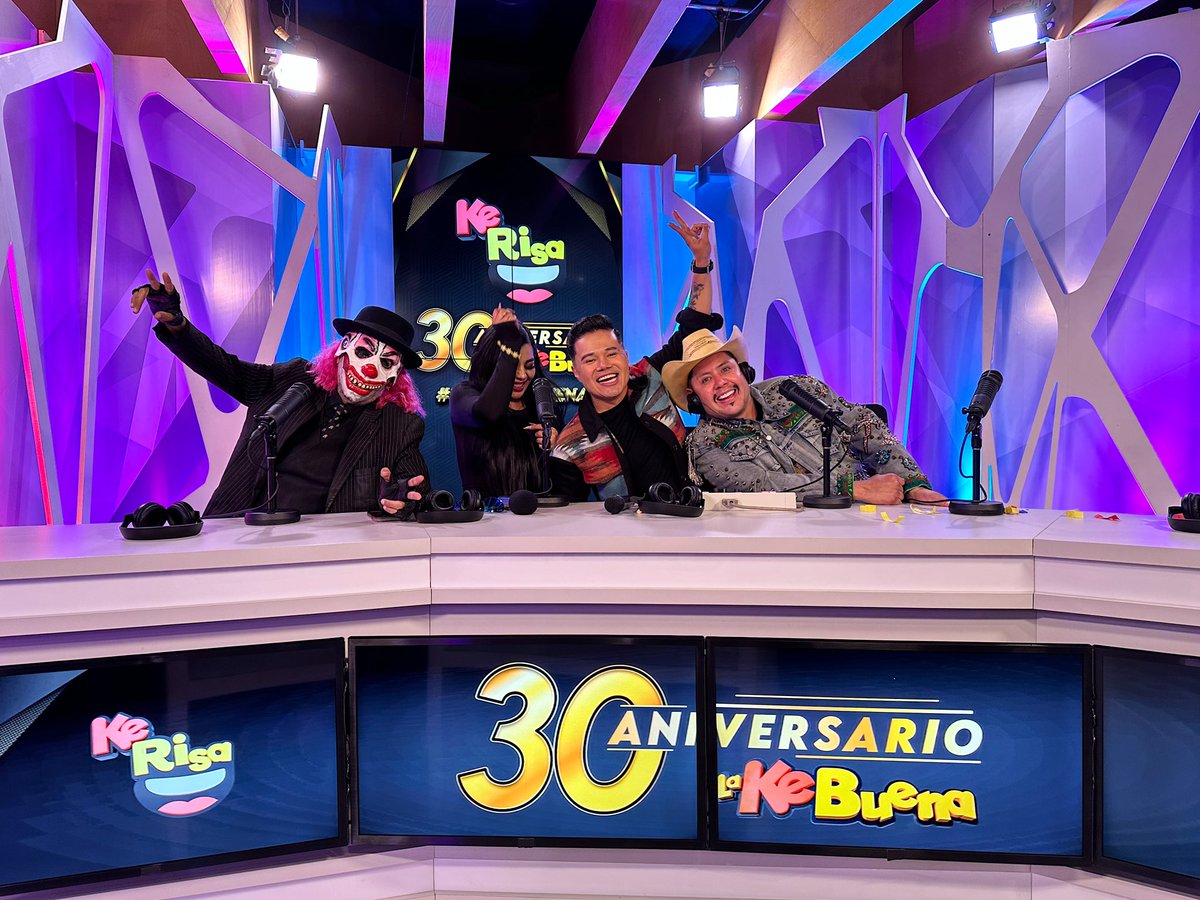 arturomapache's tweet photo. Hoy en #KeRisa festejamos los 30 años de la @kebuenaoficial 🥳 Gracias a nuestro público por tanto cariño. 🥰 https://t.co/5uDWLEXROH