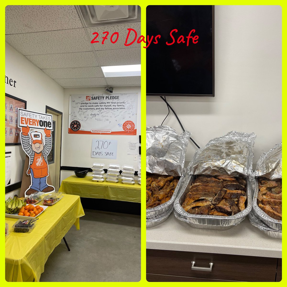 Congratulations Big York on 270+ Safety Days! Outstanding job, RIB PLATES &amp; FRESH FRUIT!!@Aaron_C_Gomez <a href="/Charlot64309144/">Charlotte French</a> <a href="/NathanLeGrand10/">Nathan LeGrand</a> <a href="/MejutoAllen/">Allen Mejuto</a> <a href="/janie_dodis/">MsJanieD</a> <a href="/specialtyrosa/">Rosa</a>