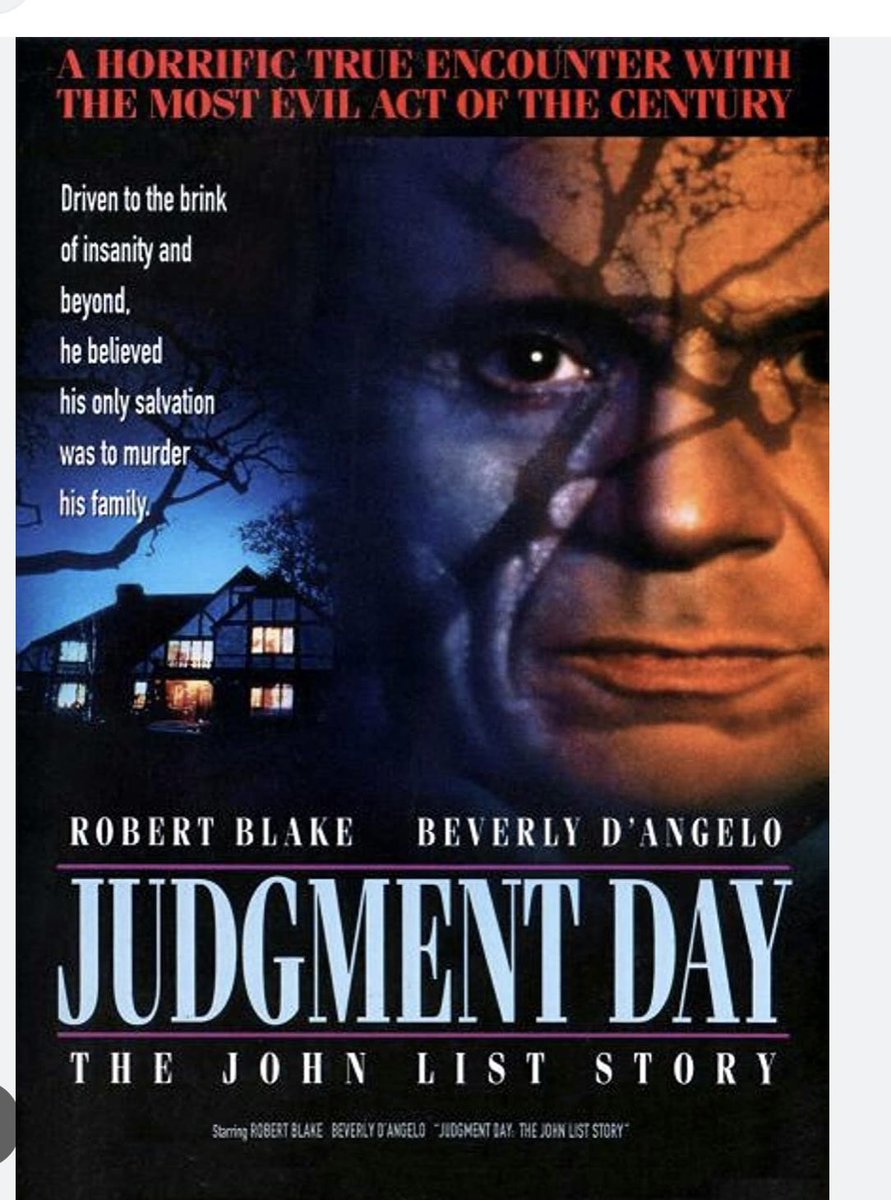 AvenueCrime's tweet photo. Based on a True Story, Judgment Day: The John List Story. A 1993 movie that’s worth a watch. Could only find on YouTube at this time. #TrueCrime #Movies #JohnList #RobertBlake #TrueStory #YouTube https://t.co/Gt8W6GJIfq