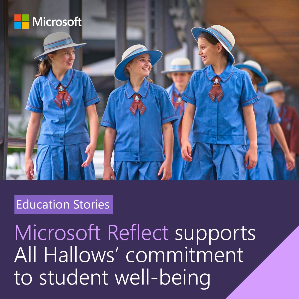 MSEduANZ's tweet photo. Learn how Reflect in #MicrosoftTeams supports All Hallows' commitment to responsive teaching, engaging students and improving their learning outcomes 👉 https://t.co/f5Sj9swzK7

#MicrosoftEDU @ahsbrisbane