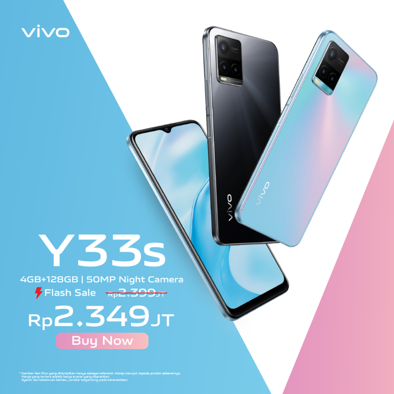 vivo_indonesia's tweet photo. โกโกFLASH SALE โกโก
Cepetan bawa pulang #vivoY33s soalnya punya 50MP Night Camera dan memory besar 4GB+128GB. Dapatkan harga hanya 2 jutaan aja ๐ฑ
Jangan sampai kelewatan guys, yuk checkout di link ini ya!
#AllFunInOne