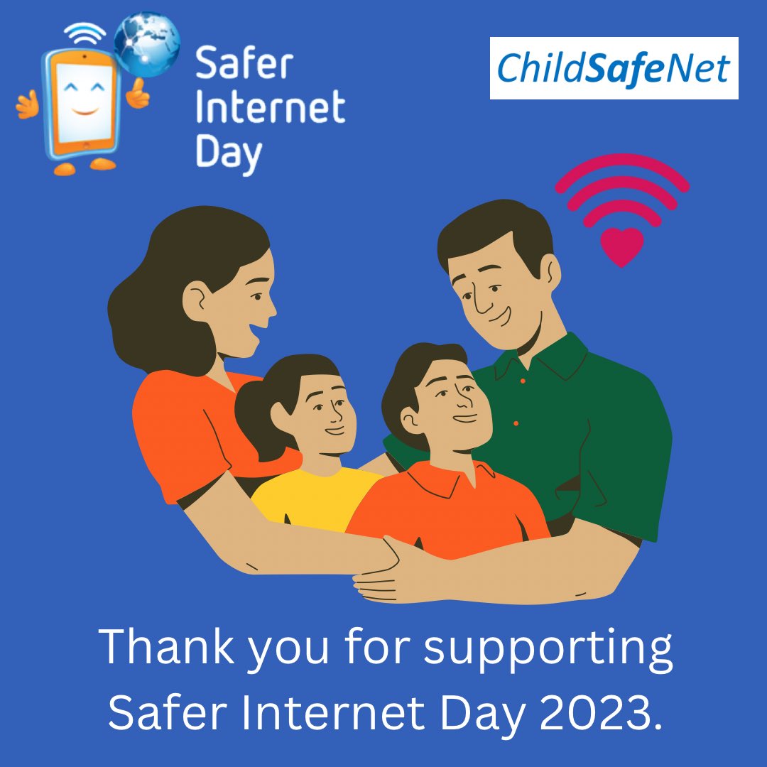 Childsafenet's tweet photo. We would like to thank everyone who supported Safer Internet Day 2023.
Let’s continue to work to make the internet safer for children and protect them online.
#sid2023 #saferinternetday #saferinternetday2023 #childonlineprotection #childsafenet https://t.co/majJy8Ea3c
