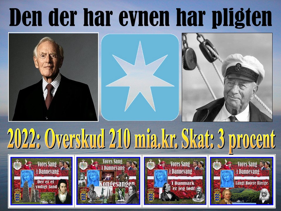 Hvad mon Mærsk McKinney og Arnold Peter fra deres himmel tænker om APM´s syvstjernede samfundssolidaritet downstairs?