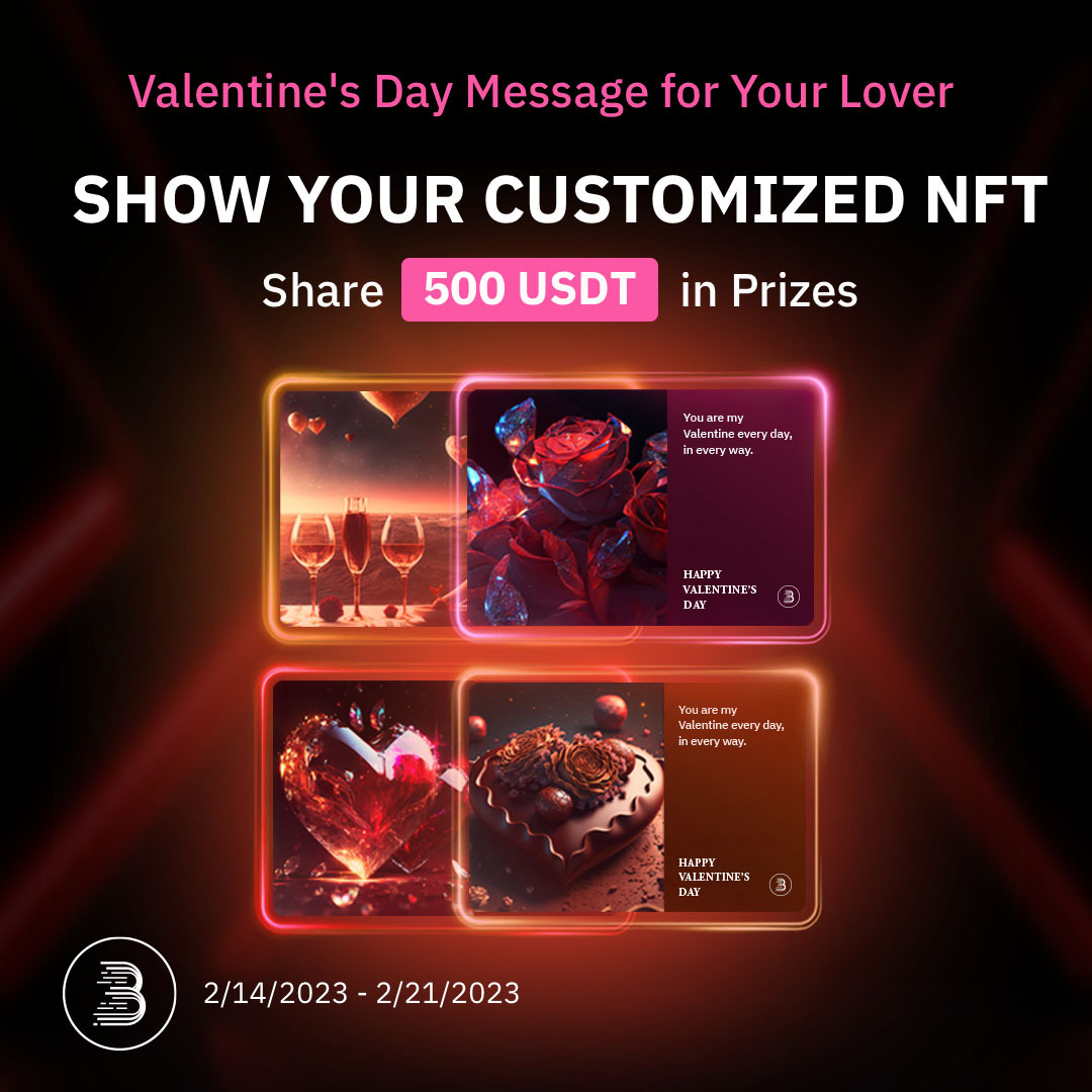 BitMartExchange's tweet photo. 💝 Sharing your love story this #ValentinesDay & win up to 100 USDT!
1️⃣ Follow us + @BitMartNFT, RT, tag 3 friends, comment with your NFT with #BitMartValentine
2️⃣ Sign up: https://t.co/e1Z81sMvRw
3️⃣ Fill: https://t.co/EW1R7tOidS
💘 Claim your free #NFT: https://t.co/kELJSS0GM0