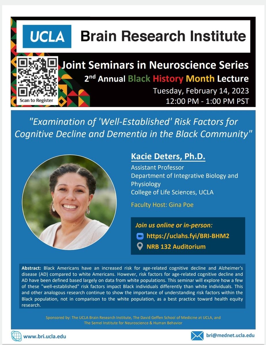 Kacie D (@kcd_phd) on Twitter photo Excited for my first in-person seminar as faculty at UCLA tomorrow!
<a href="/UCLA_BRI/">Brain Research Institute</a>
#BlackInStem
#BlackInNeuro
#BHM Excited for my first in-person seminar as faculty at UCLA tomorrow!
<a href="/UCLA_BRI/">Brain Research Institute</a>
#BlackInStem
#BlackInNeuro
#BHM