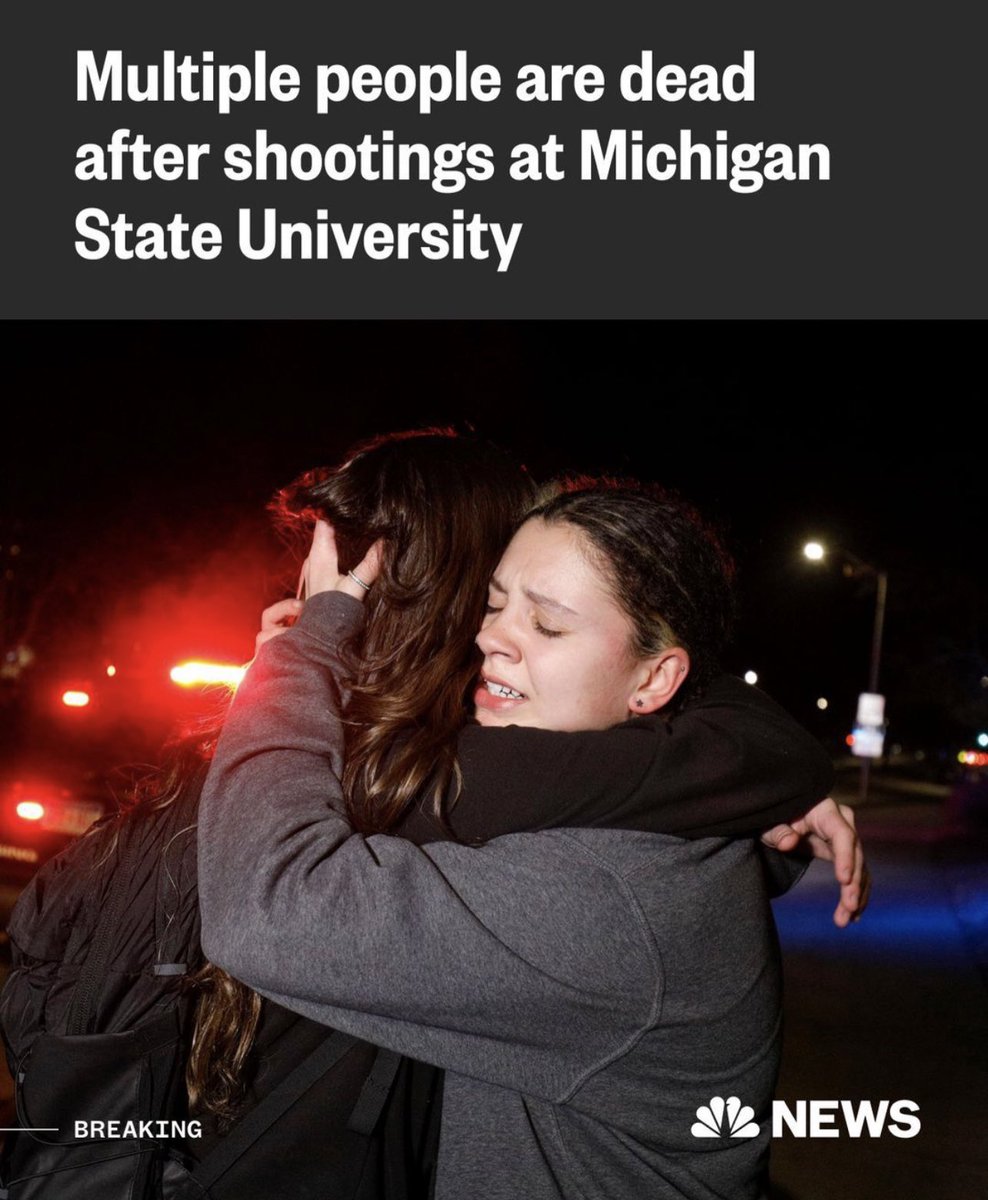 Parents aren’t supposed to bury their children. Tonight, several MSU families will learn their lives have changed forever.

It’s time we get serious about stoping mass-shootings, particularly at schools and universities. 

Are you ready to act? 💚🤍

#PrayForMSU #michiganstate