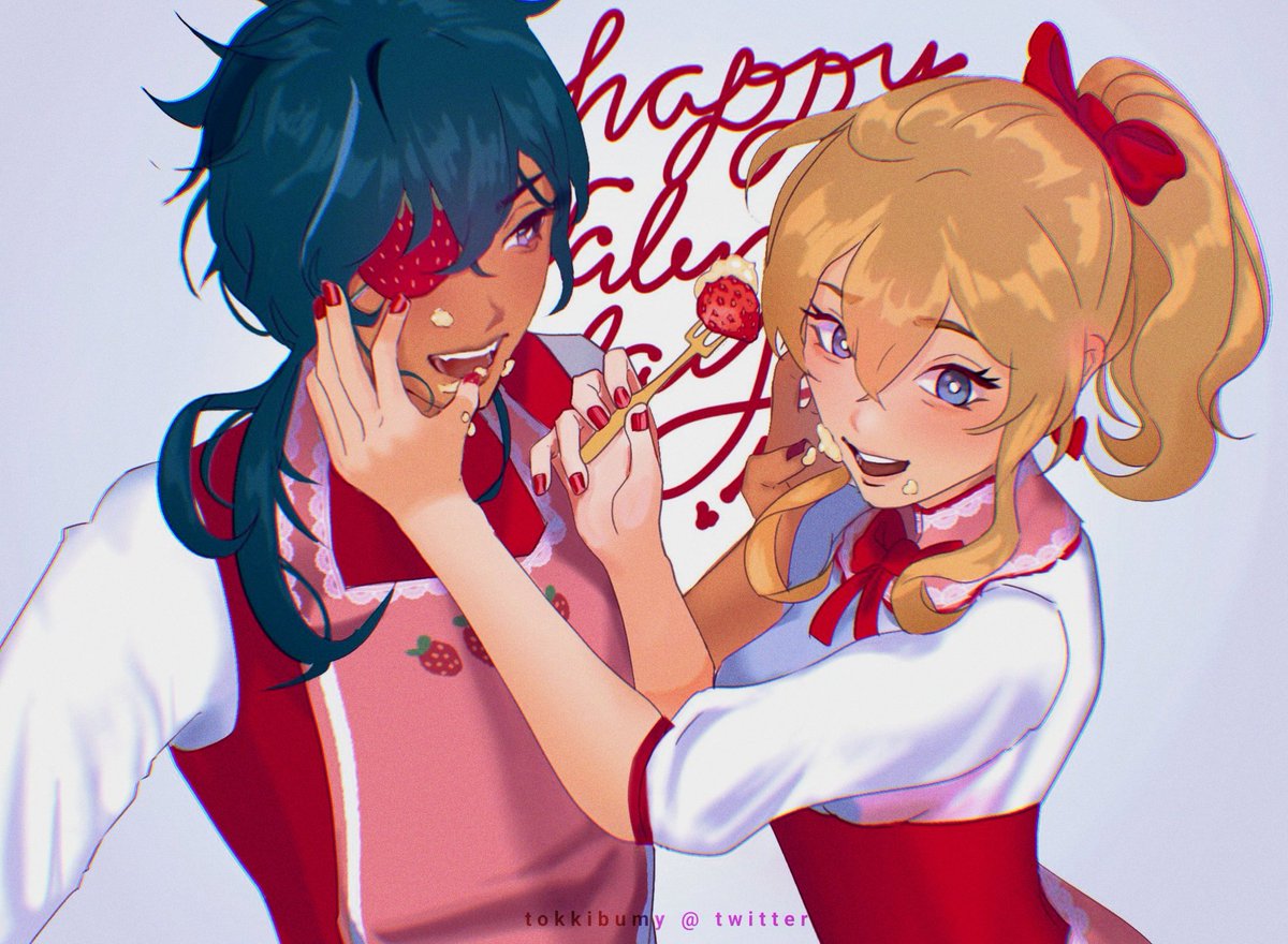 happy valentine's day from kaejean!!! 🍰♥️

#GenshinImpact #kaeya #jean