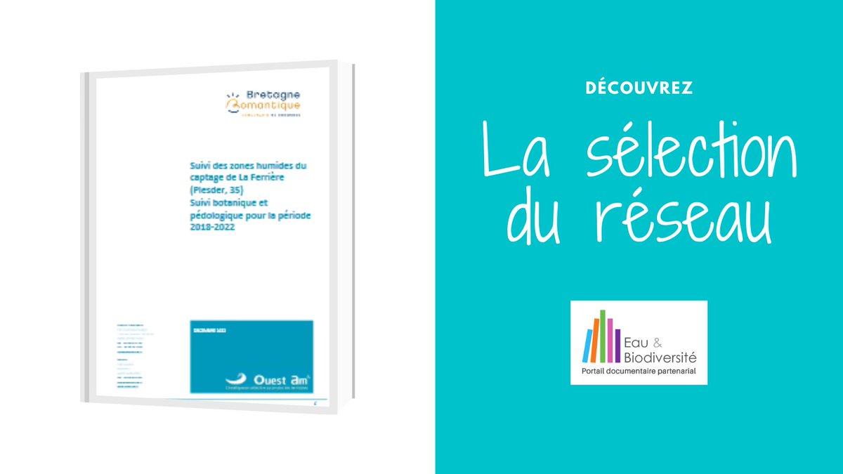 Doc_Eau_Biodiv's tweet photo. Notre nouvelle «sélection du réseau» part aujourd’hui faire le « Suivi des zones humides du #captage de La Ferrière (#Plesder,35) Suivi #botanique et pédologique pour la période 2018-2022 » grâce à notre partenaire @LoireBretagne ! https://t.co/5NaAAz3Zyo
#Bretagne #Zoneshumides https://t.co/zj3OlBZ8cS