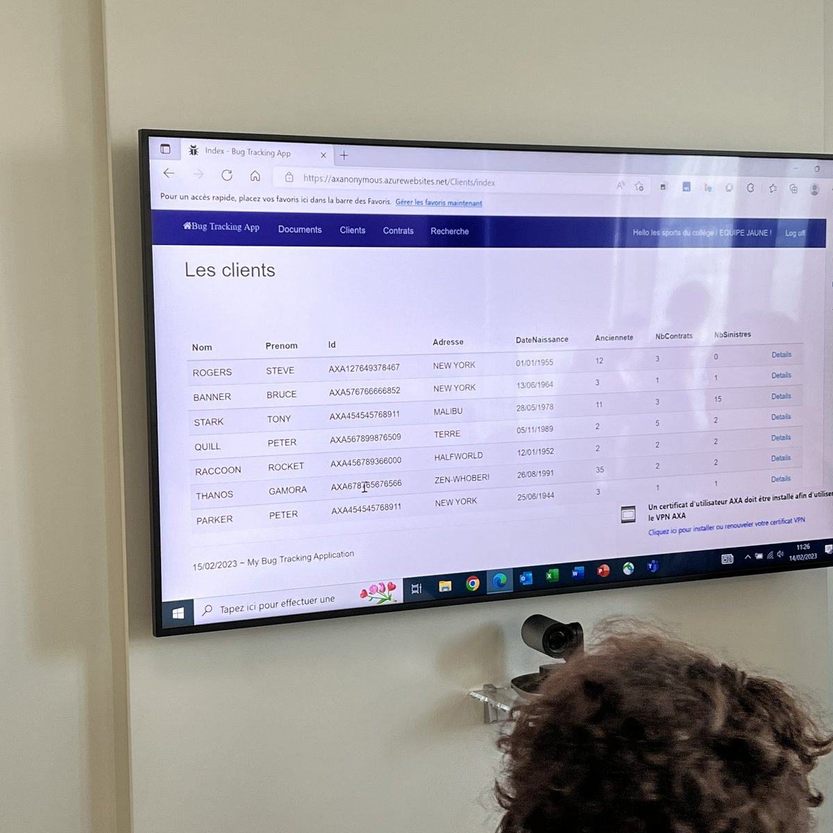 Réception de stagiaires de 3ème pour un escape game autour de la cyber sécurité. 
#TeensTechIT #AXAFrance