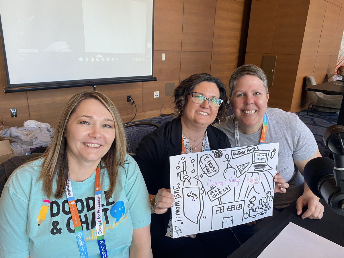 Thanks to the fabulous @carrie_baughcum and @MandiTolenEDU for a welcoming experience with #DoodleAndChat at #IDEAcon - try it!!!!!