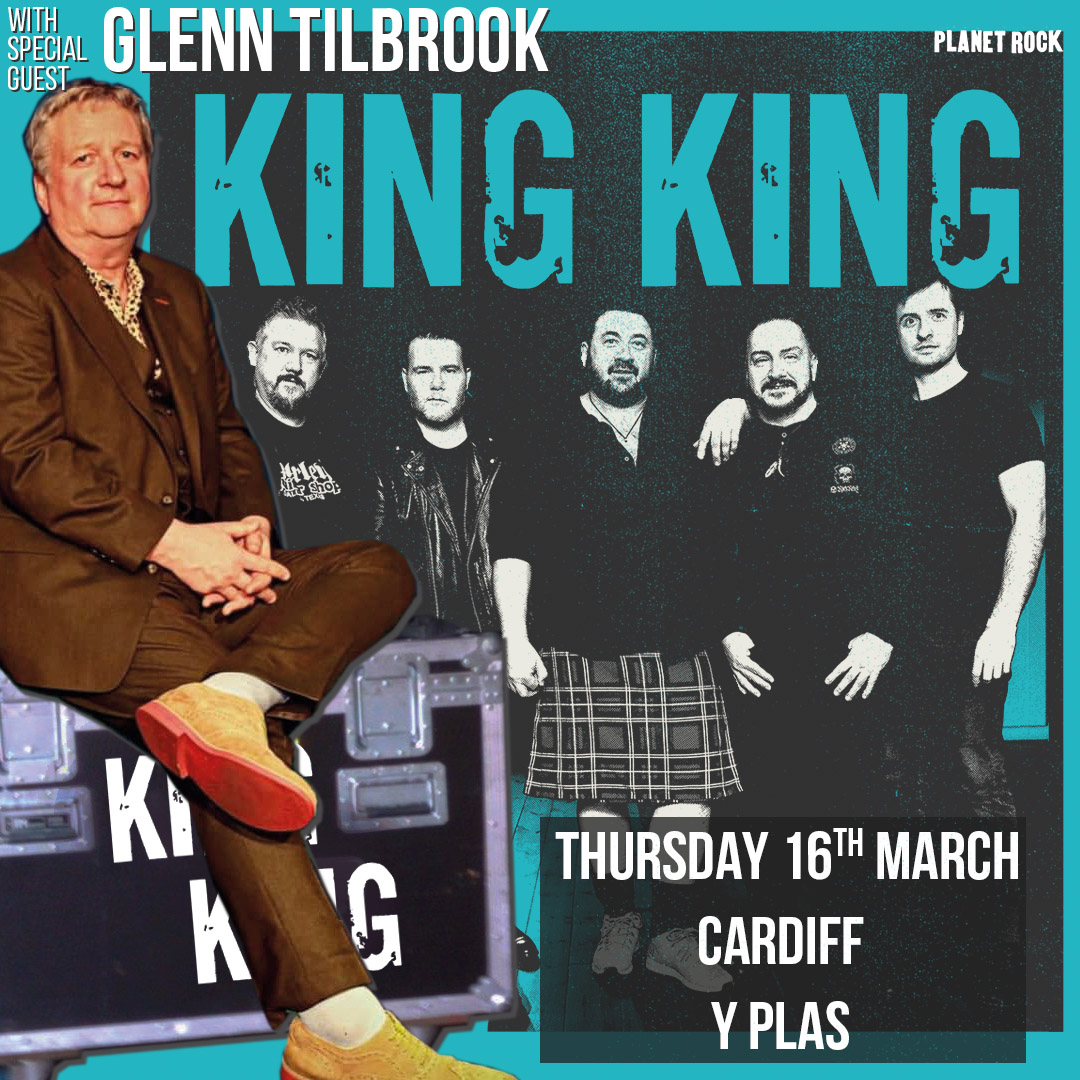 King King Plus Special Guest Glenn Tilbrook
Cardiff University Y Plas, Cardiff. Thursday 16 March 
🎟️ bit.ly/KingKing_
<a href="/CDFBoxOffice/">Cardiff Box Office</a> 
<a href="/cardiffstudents/">Cardiff Students' Union</a> 
<a href="/glenntilbrook/">Glenn Tilbrook</a>
<a href="/PlanetRockRadio/">Planet Rock</a> 
<a href="/thegigcartel/">The Gig Cartel</a>