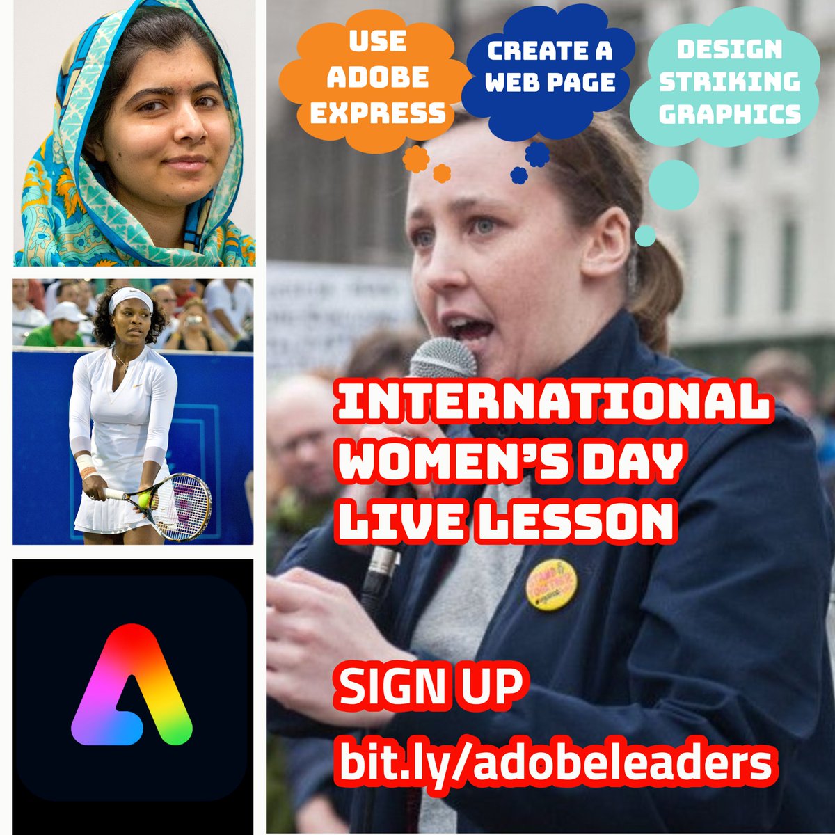 176 schools signed up for my FREE live lesson on #WorldBookDay and only 11 signed up for #InternationalWomensDay 🧐 Tagging inspirational female teachers to raise awareness of the female role models that ALL learners should be researching Sign up - bit.ly/adobeleaders