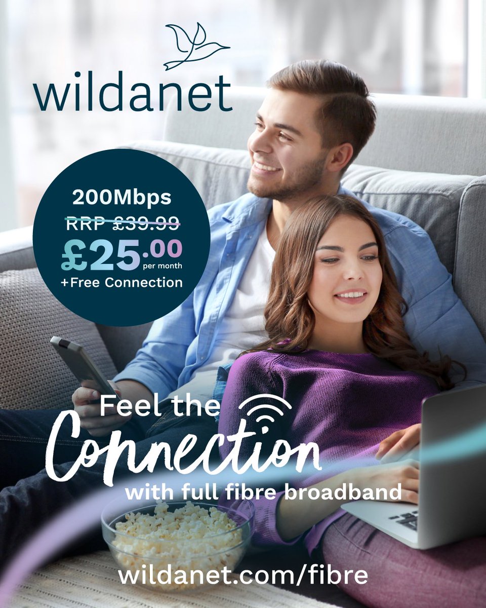 Feel the connection in more ways than one with our high-speed, full fibre broadband network. We'll get you connected for free and keep you connected with our reliable service. Visit wildanet.com/fibre to find out more and check availability in your area.