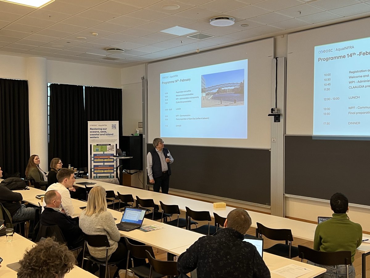 The AquaINFRA kick-off meeting gets underway today in Denmark. Project Coordinator, Professor Henning Sten Hansen, Aalborg University welcomes partners and gives an introduction to the kick-off event. #EOSC #AquaINFRA @HorizonEU @aalborg_uni @HenningSten