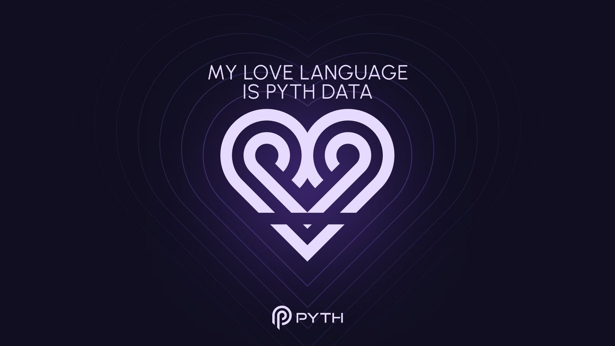 PythNetwork's tweet photo. “My love language is #PythData” 🔮

We wish everyone a Happy Valentine’s Day filled with love for fast, reliable data 💞

What’s your love language for Pyth?

QT your answer with #PythData, and maybe the Pythia will respond with a gift 🎁 https://t.co/lrEZeo20wy