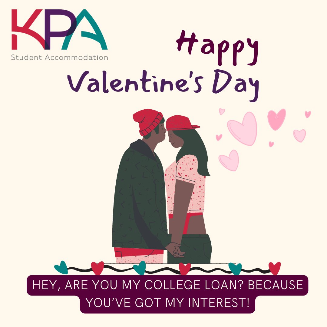 KPAccommodation's tweet photo. Got a good pickup line? Sharing is Caring! 
HEY, ARE YOU MY COLLEGE LOAN? BECAUSE YOU’VE GOT MY INTEREST! (Because if you don’t laugh about it, you’ll https://t.co/bDPqkimkgy