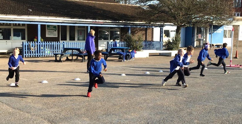 StMarysCPSch's tweet photo. Years 1-6 participated in a cricket coaching session on Tuesday. The activities were great fun, keeping the children really active and engaged whilst developing their batting and fielding skills. Thanks to Ollie Forbes (Community coach) and the Gloucestershire Cricket Foundation https://t.co/X76ibYRQFr