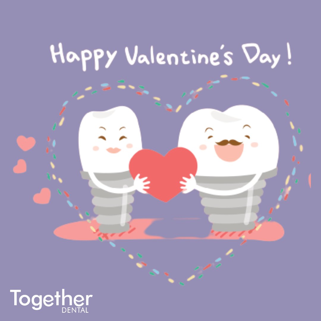 together_dental's tweet photo. 💜 Happy Valentine's Day from Together Dental 💜
Don't forget to show your teeth some extra love today if you're indulging in any sweet treats from a loved one. Remember to brush well twice a day and floss at least once a day to protect your oral health. #happyvalentines https://t.co/VRmZEC3MnK