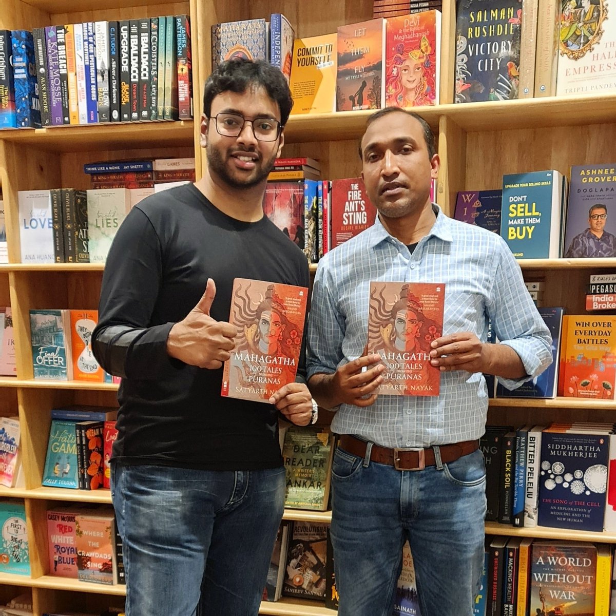 Satyarth Nayak (@satyarthnayak) on Twitter photo We celebrated at Delhi's beloved <a href="/Ombookshops/">Om Book Shop</a> as "MAHAGATHA - 100 TALES FROM PURANAS" enters reprint with its first print run selling out 😊😊😊 <a href="/HarperCollinsIN/">HarperCollins</a> We celebrated at Delhi's beloved <a href="/Ombookshops/">Om Book Shop</a> as "MAHAGATHA - 100 TALES FROM PURANAS" enters reprint with its first print run selling out 😊😊😊 <a href="/HarperCollinsIN/">HarperCollins</a>