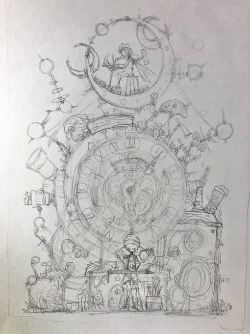 知人からチョコ貰ったけど缶が機械式時計でカッコ良くて……描くしかねぇ 