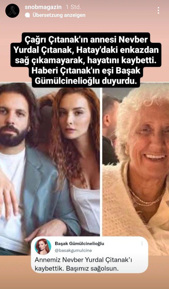 suarez_sonja's tweet photo. Le mie più sentite condoglianzea tutta la famiglia Çağri @basakgumulcine 😥💔 https://t.co/6Xoh1HylDv