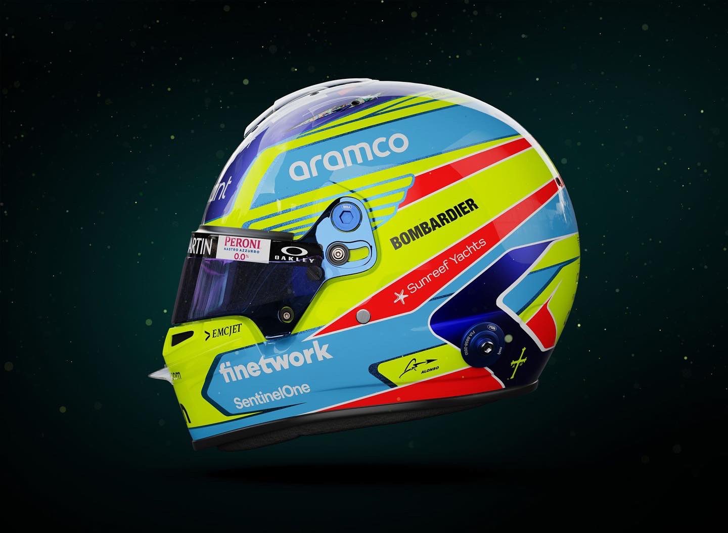 Aston Martin Aramco F1 Team on X: Fernando Alonso and his 2023 helmet. 😍  Need we say more?  / X