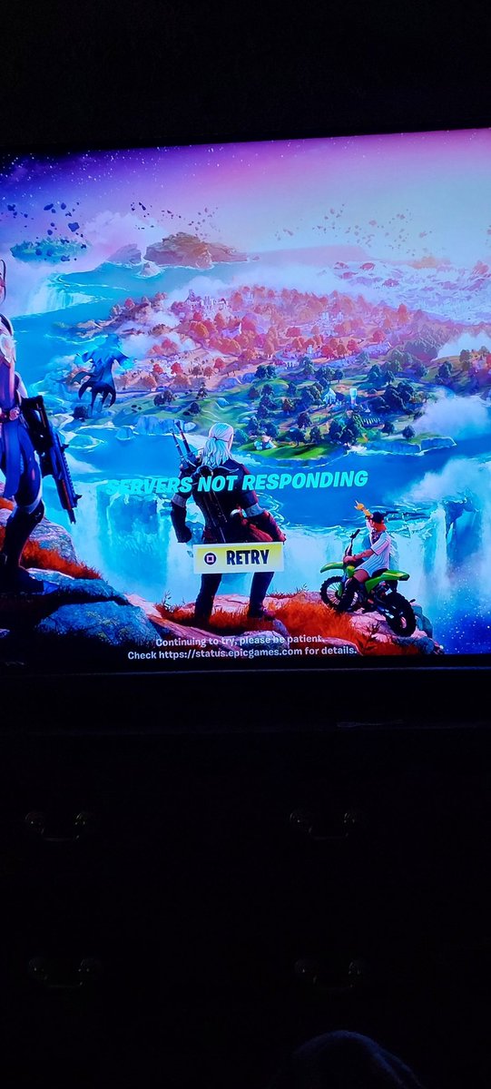 MarkGil68's tweet photo. @FortniteStatus Just for a change..... https://t.co/sqyStsPi5w
