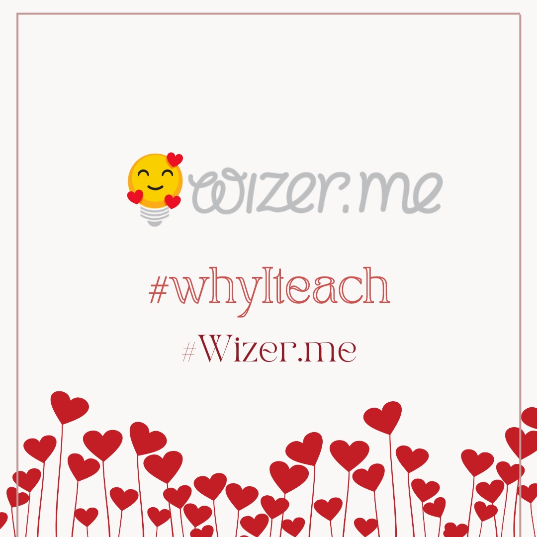 wizerme's tweet photo. Teachers, unite! Let's show the world the passion and love we have for our profession. Share your reasons for why you love teaching with the hashtag #whyIteach and #wizerme (so we can see you) and join this viral celebration of education. Let's go! #teachertribe #educationlove https://t.co/19JLzv7Fe3