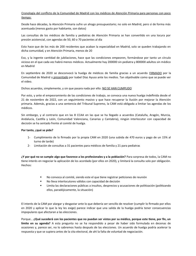 soniaencursiva's tweet photo. Cronología del conflicto con los médicos de AP (para personas con poco tiempo)
@rne @voz_populi @sextaNoticias @A3Noticias @EFEnoticias @elmundoes @eldiarioes @La_SER @rtvenoticias @elpais_espana https://t.co/ms0cSjjCVE