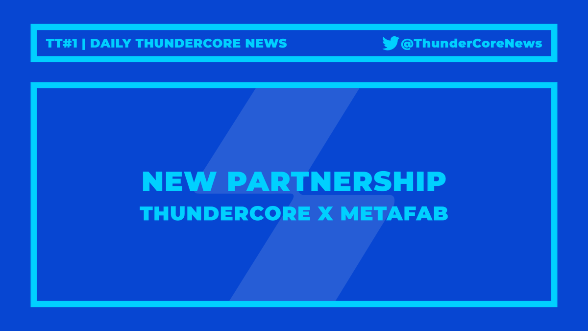 ThunderCoreNews's tweet photo. โก๏ธNew Partnership: @ThunderCoreLab x @tryMetaFab!
Launch your #game's #blockchain infrastructure in minutes and enable frictionless gameplay for mainstream gamers with #MetaFab NOW!
Learn more: https://t.co/4GNoS6bwwV
#thundercore #ttusdt #tt $tt #p2e #play2earn #nft #nfts https://t.co/rUP2MCqCqd