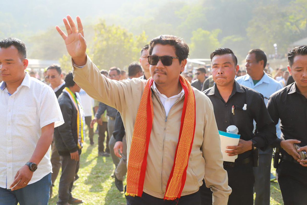 SangmaConrad's tweet photo. There is no future with TMC &amp; Congress is almost extinct in Meghalaya. 2018-2023 was the test of NPP’s strength but here we are stronger than ever before! 

South Garo Hills is testament to the works of the NPP &amp; the people of Siju-Rongara Constituency stand with us! https://t.co/u7xGRTwpad
