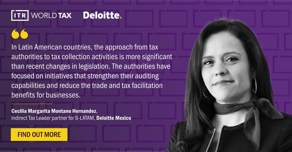 Indirect Tax Leaders Interviews

Interview with Cecilia Margarita Montano Hernandez, Indirect Tax Leader partner for S-LATAM, <a href="/DeloitteMX/">Deloitte México</a> spr.ly/60133cHeb