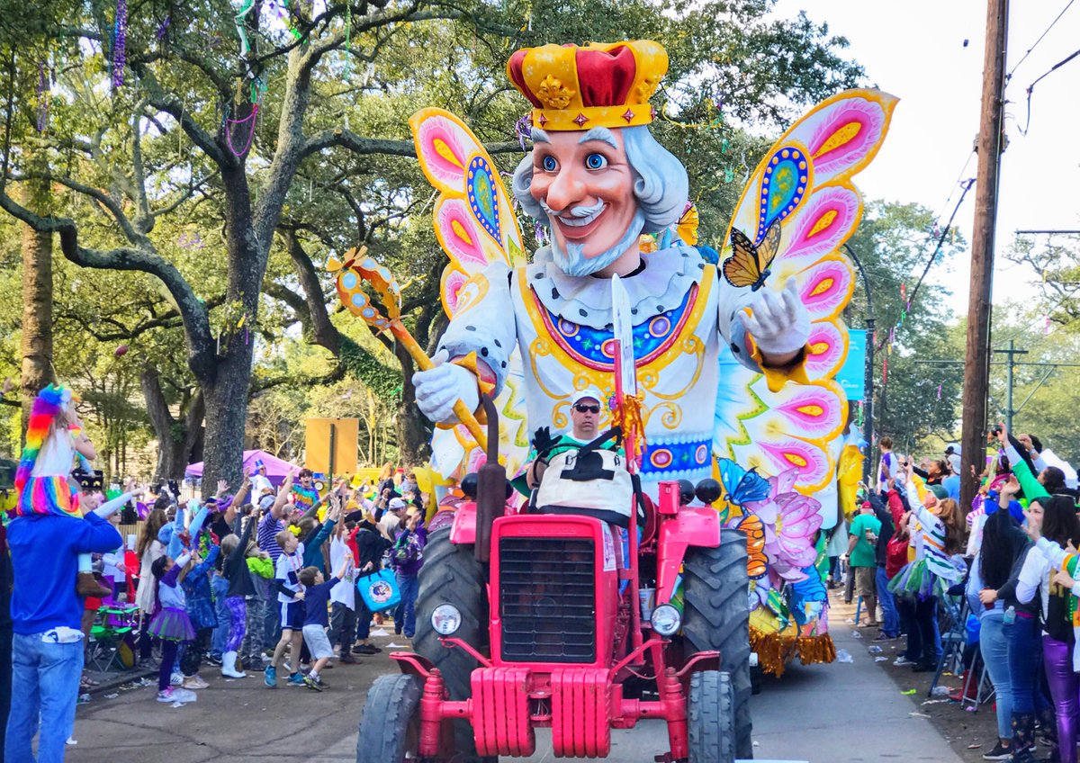 DavidMora's tweet photo. One week until I get to see my favorite float in all of Carnival on St. Charles Avenue again! ๐ฆ๐ #ButterflyKing #HailRex #MardiGras https://t.co/awvGwGNvYU