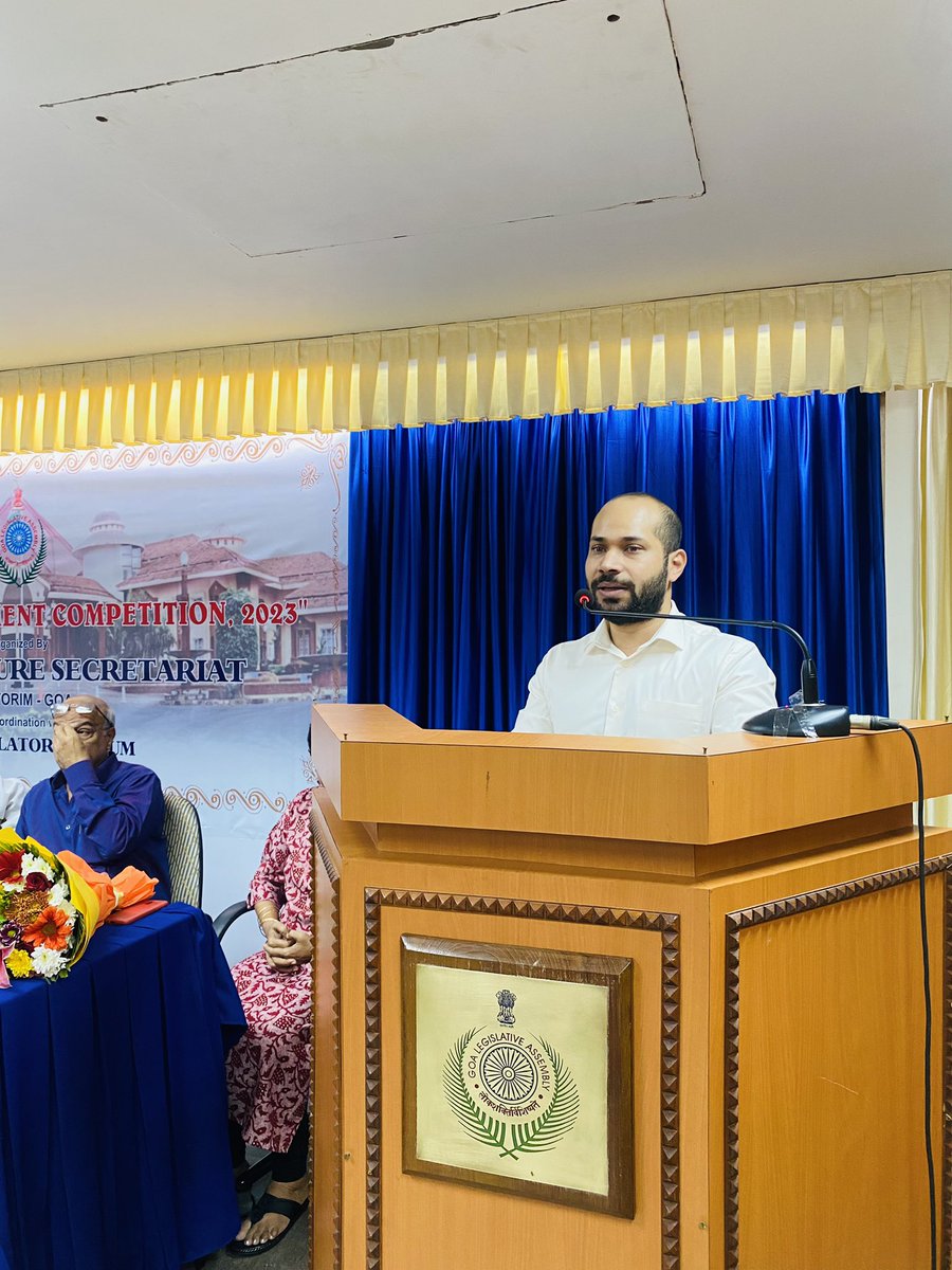 Joshua_De_Souza's tweet photo. Inaugurated the Students' Parliament competition 2023 organised by #GoaLegislatureSecretariat, #Porvorim in coordination with the #GoaLegislatorsForum, along with the Legislators Forum President, Vice President, Secretariat, Under Secretary members, Judges, - (1/2) https://t.co/3zVgi7WzYE