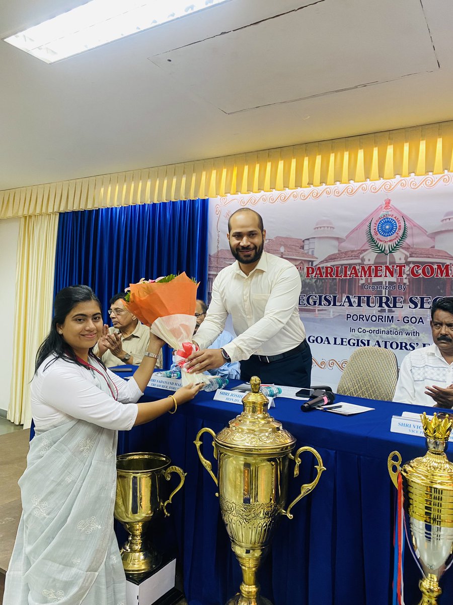 Joshua_De_Souza's tweet photo. Inaugurated the Students' Parliament competition 2023 organised by #GoaLegislatureSecretariat, #Porvorim in coordination with the #GoaLegislatorsForum, along with the Legislators Forum President, Vice President, Secretariat, Under Secretary members, Judges, - (1/2) https://t.co/3zVgi7WzYE