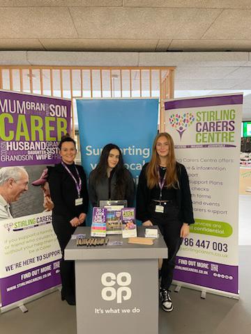 <a href="/StirlingCarers/">Stirling Carers</a> are working alongside <a href="/CoopStirUni/">Co-op University of Stirling</a> as one of their local community causes. 🫂
We will hopefully find some hidden carers that we can support, but even just being able make more people aware will be fantastic! 🗣️💓
#ItsWhatWeDo 

<a href="/CoopFranchise/">Martin Rogers</a> <a href="/JnrOmrf/">WsfJnr</a>