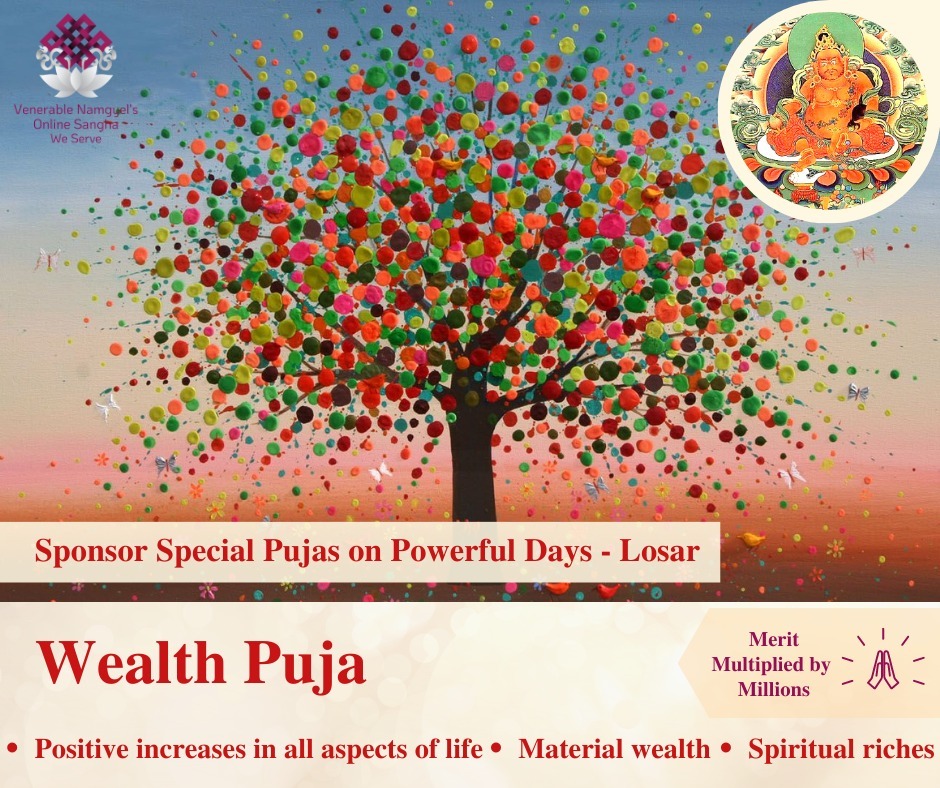 【Sponsor Wealth Pujas for your wealth and power】
@ Powerful Day - Losar &amp; Chotrul Duchen - Tibetan New Year
Dates: 21st February - 7th March 2023

🌟Sponsor Special Pujas and Ritual Practices in Nepal’s monastery and nunnery
🌟Performed by over 400 mon… ift.tt/ANJrbTH