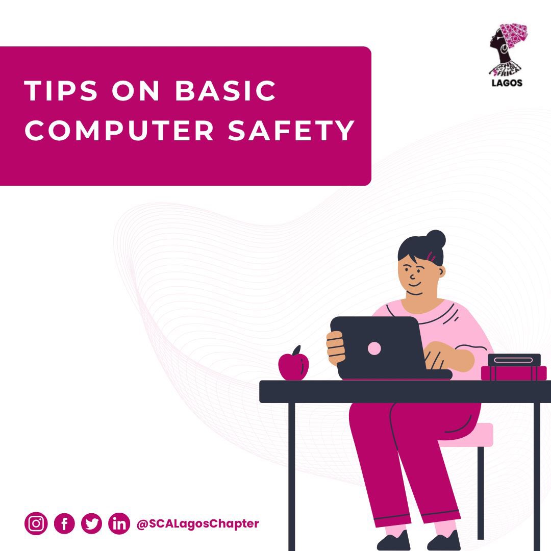 SCALagosChapter's tweet photo. #Tuesdaytips 
We must work harder to guarantee that our personal information is kept safe and secure because attacks seem to be on the rise along with technological innovation.
Here are some ideas to get you there.

Follow, like, and share🚀
#tips #tech #scalagoschapter #safety https://t.co/f8S6SoxhGN