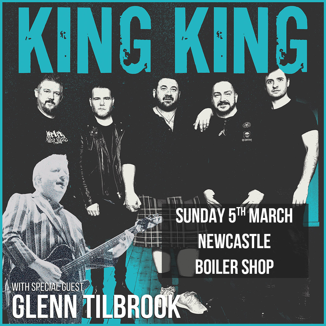 King King Plus Special Guest Glenn Tilbrook
Boiler Shop, Newcastle Upon Tyne. Sunday 05 March
🎟️ bit.ly/KingKing_
<a href="/BoilerShopNCL/">Boiler Shop</a> 
<a href="/glenntilbrook/">Glenn Tilbrook</a>
<a href="/PlanetRockRadio/">Planet Rock</a> 
<a href="/thegigcartel/">The Gig Cartel</a>