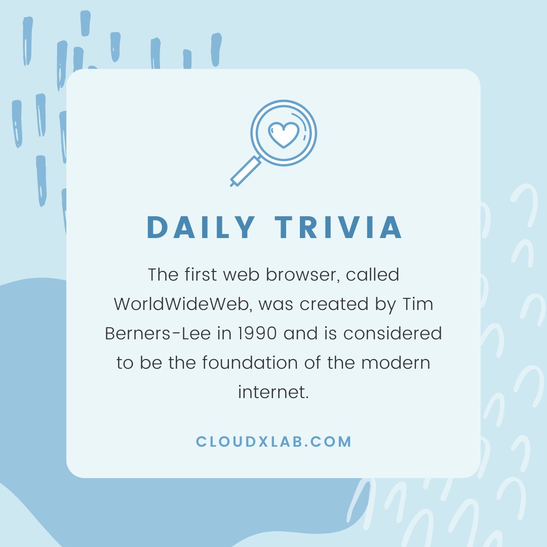 'Fuel your tech curiosity with today's #TechTrivia 🤔 #DailyChallenge #GeekOut' 

#didyouknow #didyouknowmovies #didyouknowfacts #didyouknowgaming #didyouknowgamingfacts #DidYouKnowThat #DidYouKnowAboutThis #DidYouKnowFacebookWouldDoThis #didyouknowdaily #didyouknowgram #ChatGPT