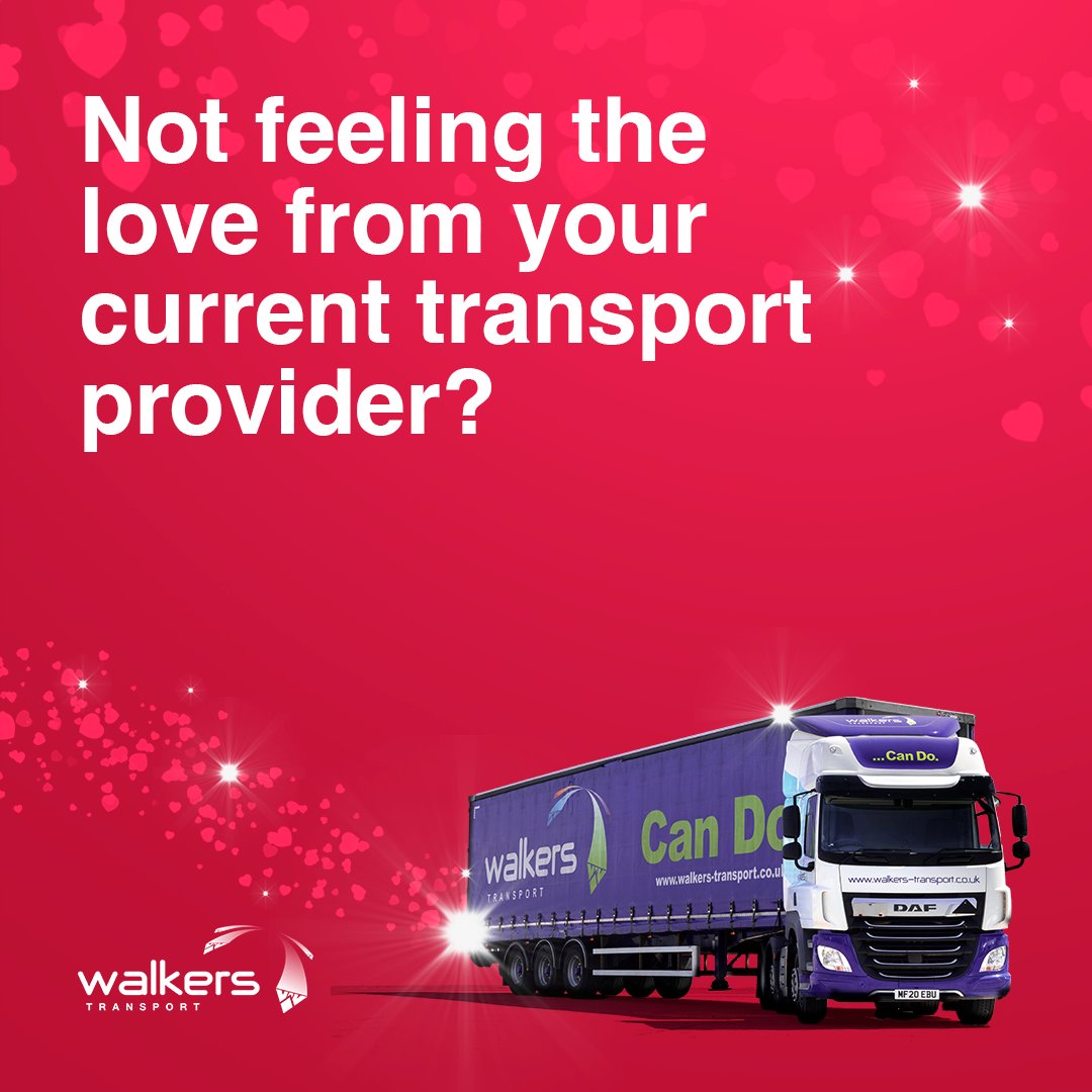 If you’ve fallen out of love with the levels of service and reliability from your current transport incumbent, then Walkers Transport could be a match for you!

Contact us today, we’ll show you some love! 0800 008 7306