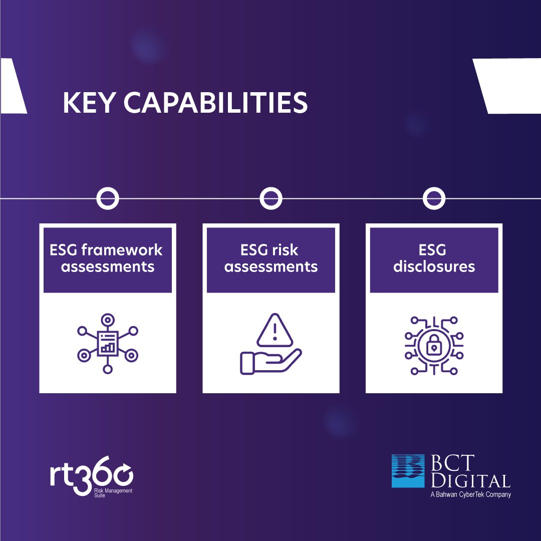 BCT_Digital's tweet photo. Align your organization's strategic and financial objectives with your ESG goals; with #rt360 #Environmental, #Social & Governance (#ESG) from the rt360 #Governance, #Risk & #Compliance (#GRC) Product Suite.
Click to know more 🔗https://t.co/aKse1HHTEO
#esggoals #sustainability https://t.co/eGxAPnVmDi