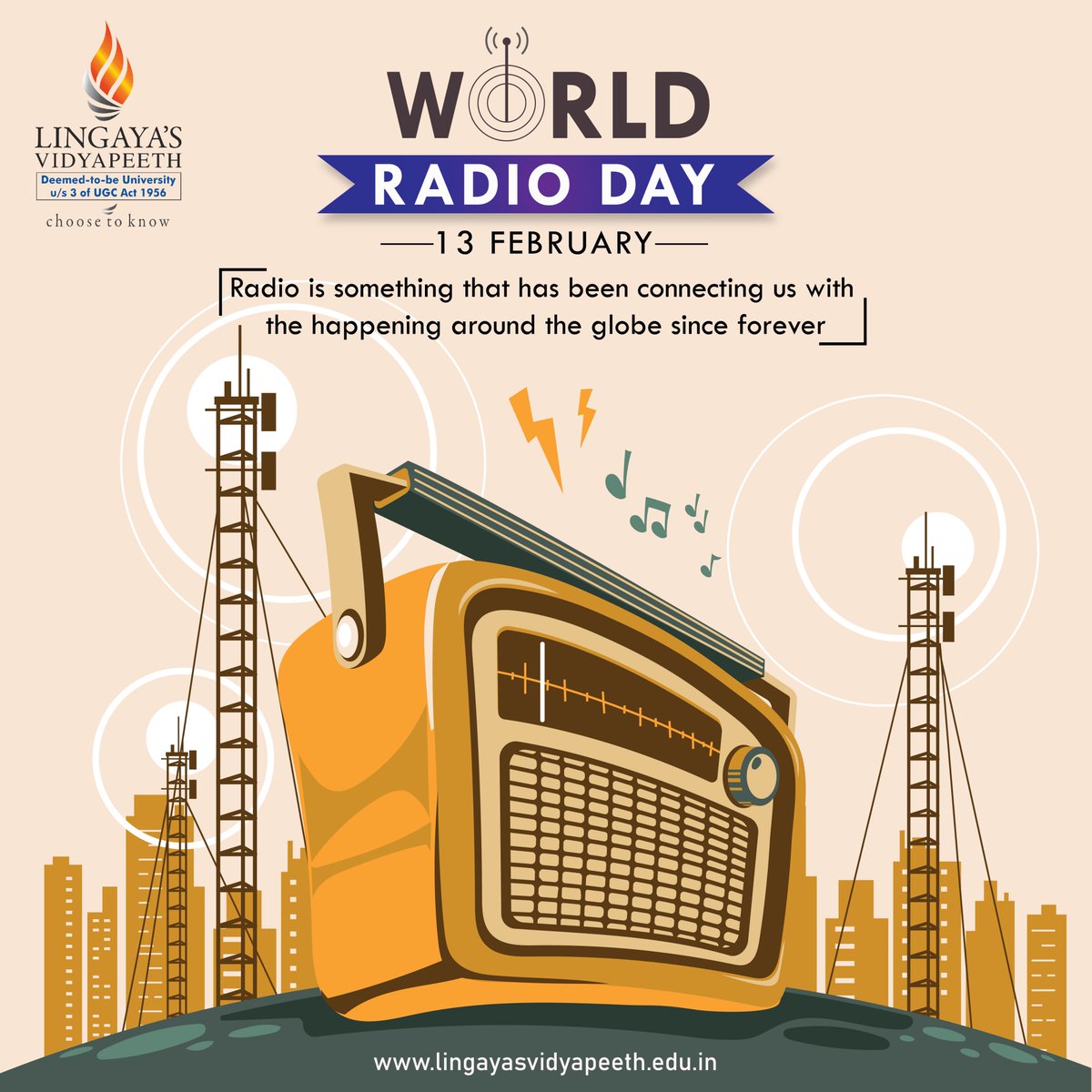Do you Know?
The first radio programme was broadcast in July 1923 by the Radio Club of Mumbai. Four months later, Calcutta Radio Club also went on air.

 #radioday #worldradioday #awareness #radioclub #information #radio #fm #faridabad #radioufficiale #foryou #broadcast