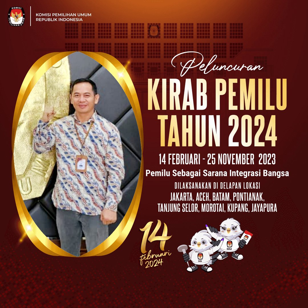 OtnieN's tweet photo. #TemanPemilih, 365 hari lagi jelang Pemilu 2024. Ayo saksikan Peluncuran Kirab Pemilu 2024 via Youtube KPU RI hari ini pukul 15.00 Wita.
#ayosukseskanPemilu2024
#kpumelayani https://t.co/YaHkx3L3BE
