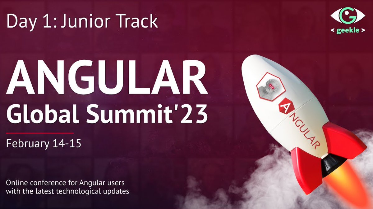 The <a href="/GeekleOfficial/">Geekle.us 🌎</a> Angular Summit online stream is starting soon youtu.be/tWCM69cucOA talks details and schedule 👉 geekle.us/schedule/angul… 

#angular #junior #developers