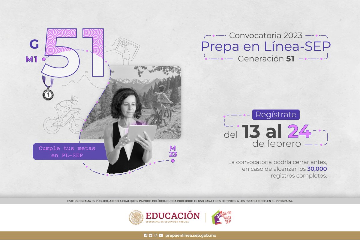 ciesdemex_org's tweet photo. Termina tus estudios de bachillerato sin costo y con validez oficial de la SEP.
Desde hoy puedes regístrate en la 2ª convocatoria de 2023.
Tienes hasta el 24 de febrero.
Más información...
https://t.co/Ddx4UMiEKP
#Convocatoria2023PLSEP
#IME_SRE #CIESDEMEX #SEP https://t.co/fgE4lB1VDd