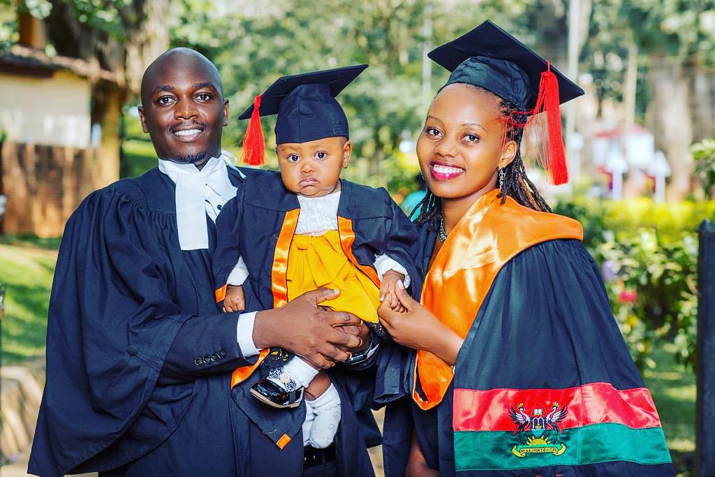 SiimeG's tweet photo. Muhoozi project couple graduates 
Congratulations! Makerere https://t.co/affRNhMorc