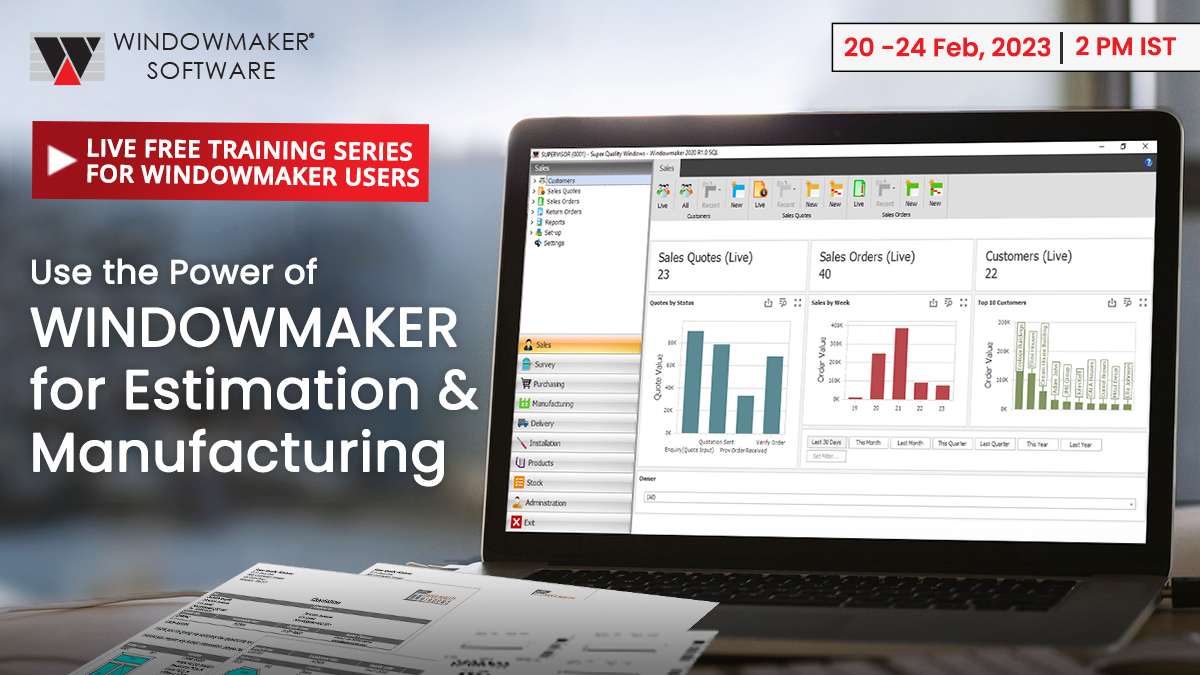 Windowmakersoft's tweet image. Join our Free Training Series - Use the POWER of Windowmaker for Estimation and Manufacturing. Our trainers will conduct the 5-day series from 20/02/2023 to 24/02/2023.

Time: 2:00 – 3:00 pm IST

Register now: bit.ly/3HZpjNH

#windowinstallation #windowmakersoftware