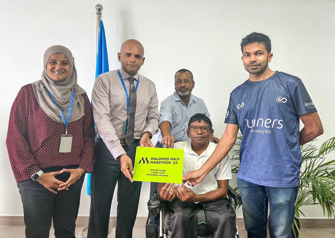 To promote the rights of persons with disabilities, HRCM is partnering with <a href="/irunnersmv/">irunners Maldives</a> and <a href="/MAPD_New/">MAPD</a> in the wheelchair race of Maldives Half Marathon 2023.