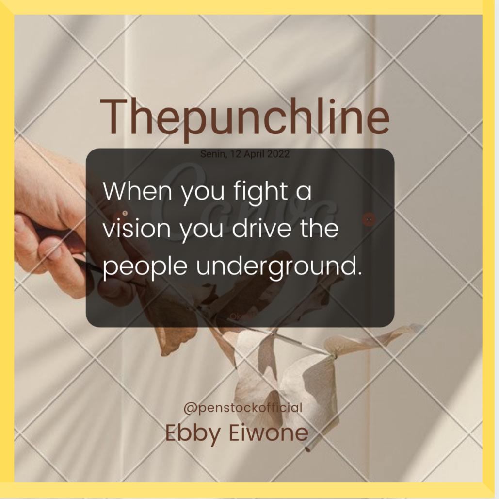 earlmarshalls's tweet photo. No vision No value #thepunchline https://t.co/pUh6y8Sg9T